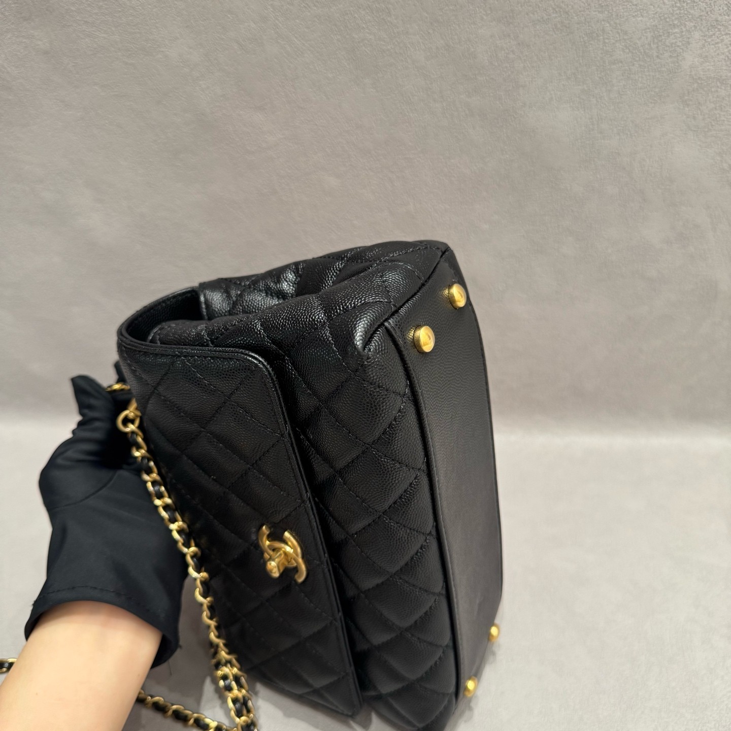 Chanel Coco Handle Small Black Caviar Leather Top Handle Crossbody Bag US Ship
