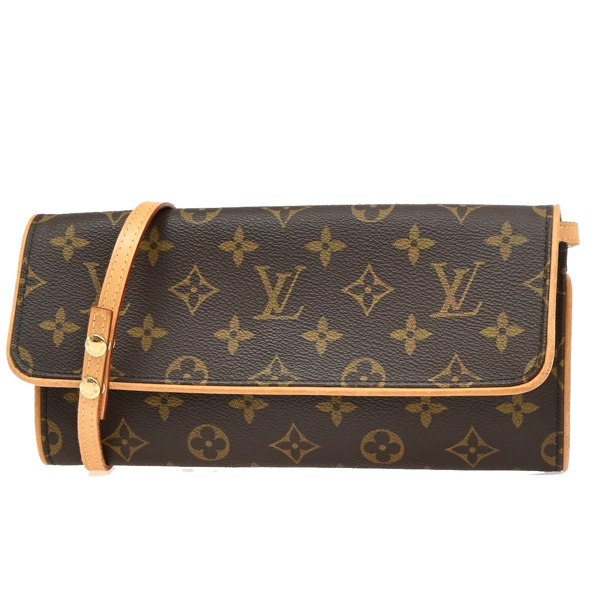 LOUIS VUITTON Pochette Twin GM 2Way Shoulder Bag Monogram Brown M51852 73PA034