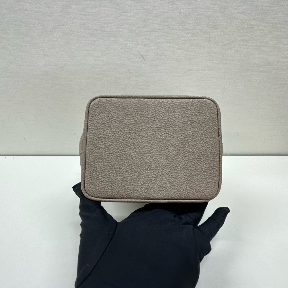 Louis Vuitton Noé Nano Monogram Coated Canvas Vachette Leather Bucket Bag Grey