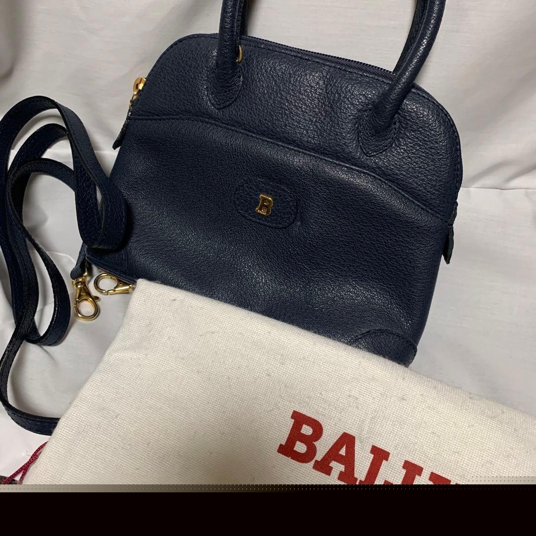 Bally Handbag Shoulder Bag 2way Navy 18a