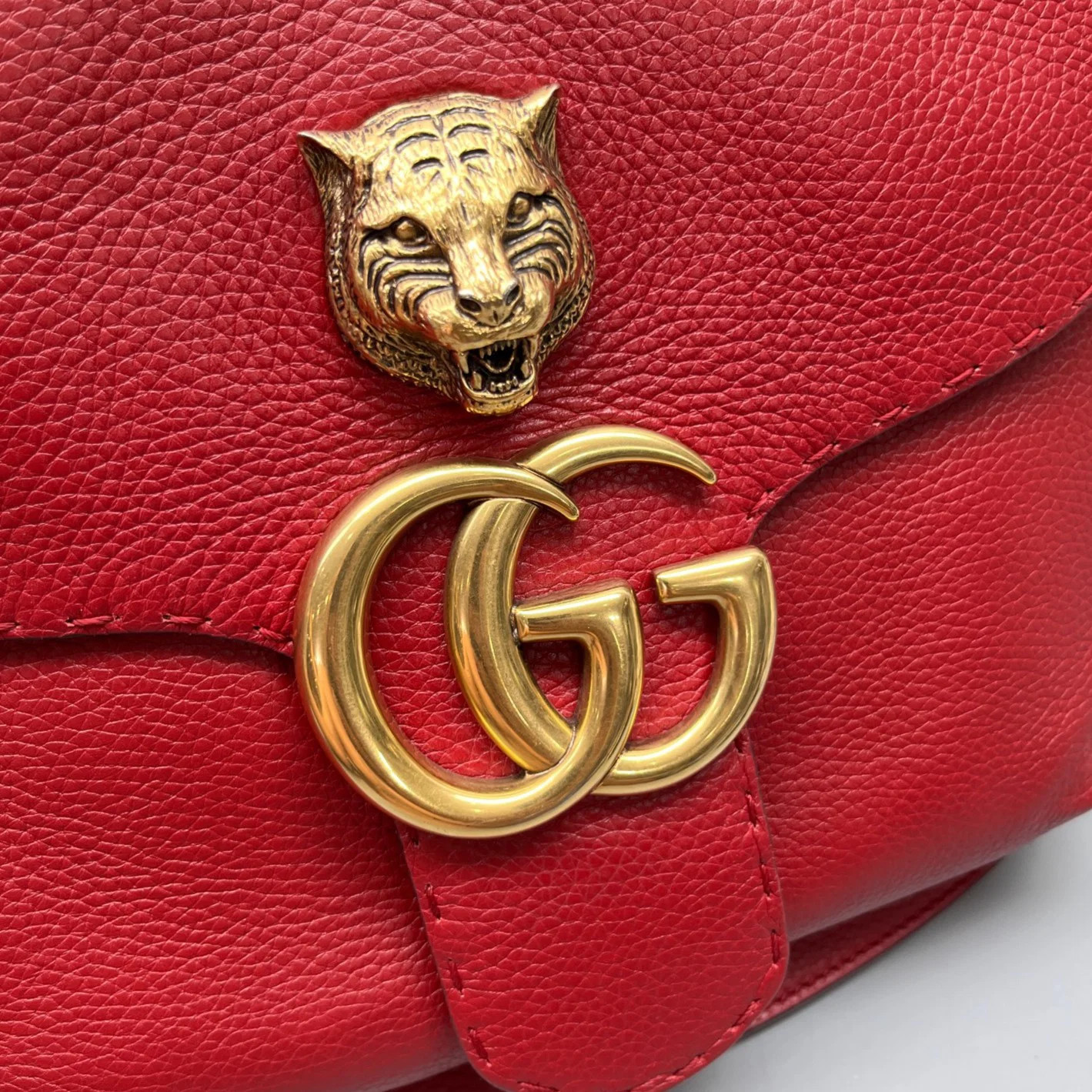 Gucci Shoulder Bag Red Grained Calfskin (ws062026a7r)