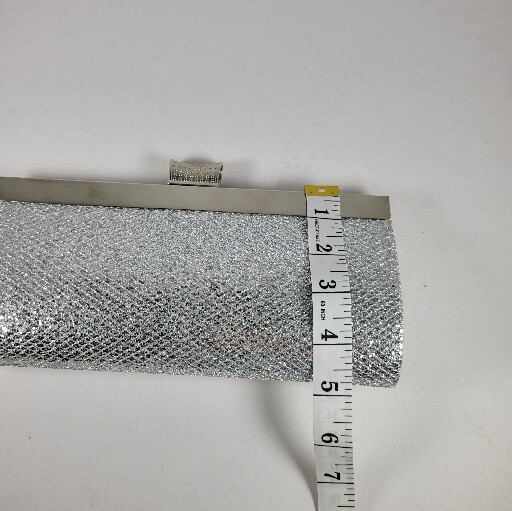 Lulu Townsend Clutch Bag Silver Colored