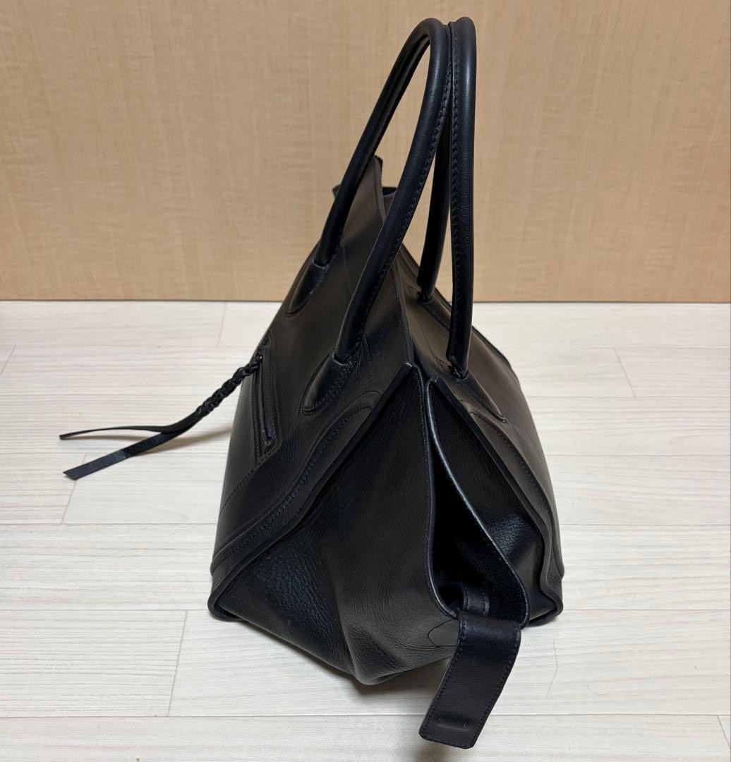 CELINE Luggage Phantom Hand Tote Bag Leather Black Authentic N03014