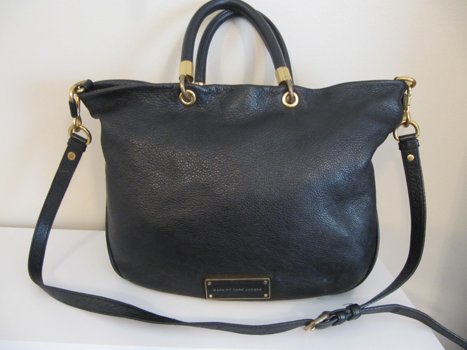 Marc Jacobs Satchel Too Hot To Handle Mini Shopper – Black Leather Bag Purse