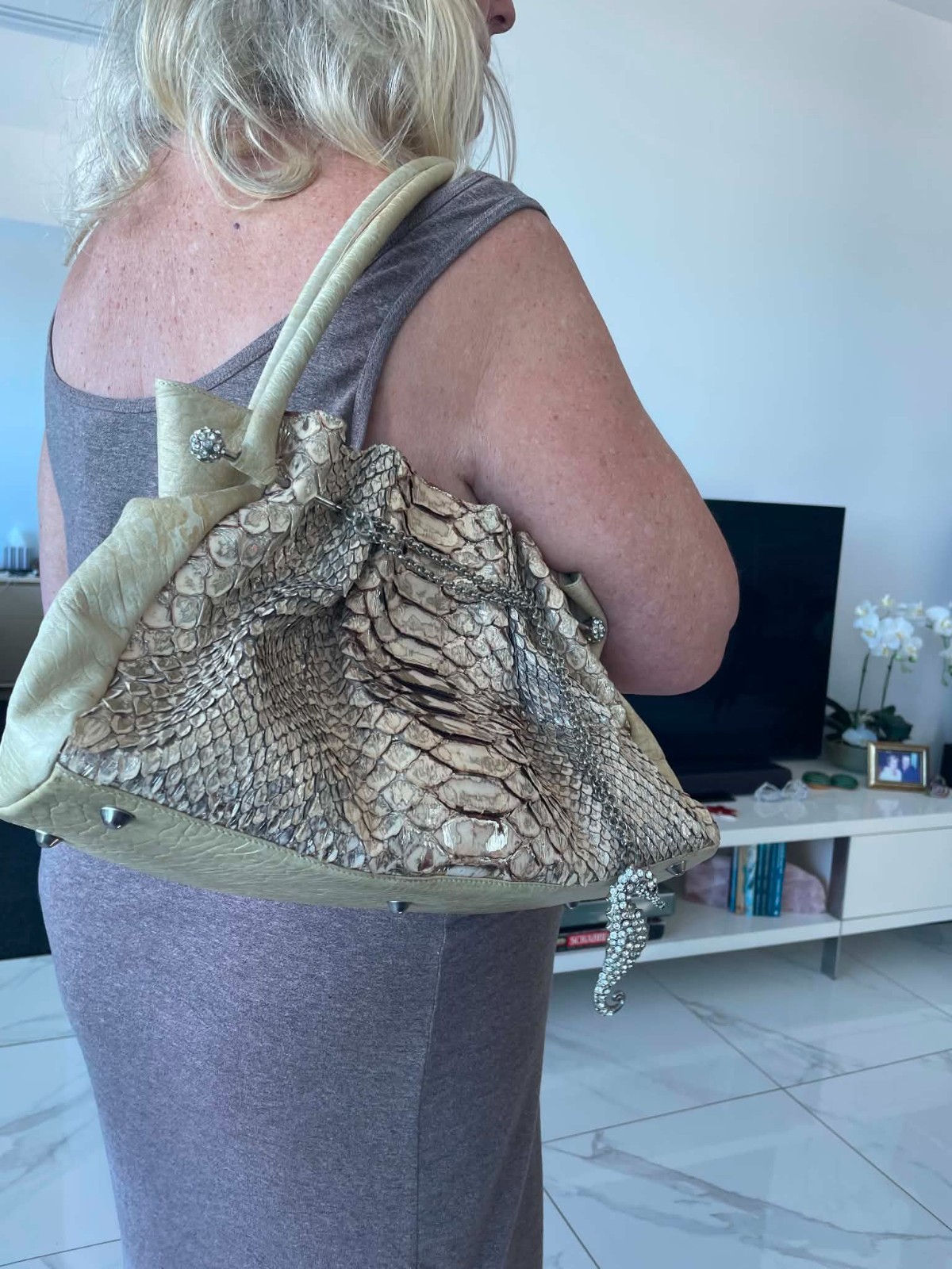 Snakeskin Handbag – Vero Pitone by Ape Regina