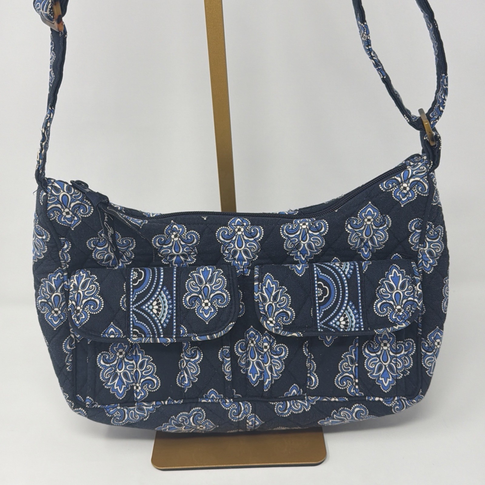 Vera Bradley Calypso Shoulder Bag Blue Paisley Retired 2009 USA