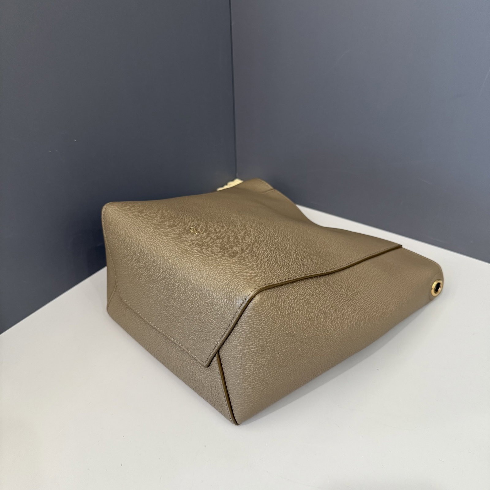 Celine Sangle Small Bucket Bag Grey Grained Lambskin (jg031026b8)