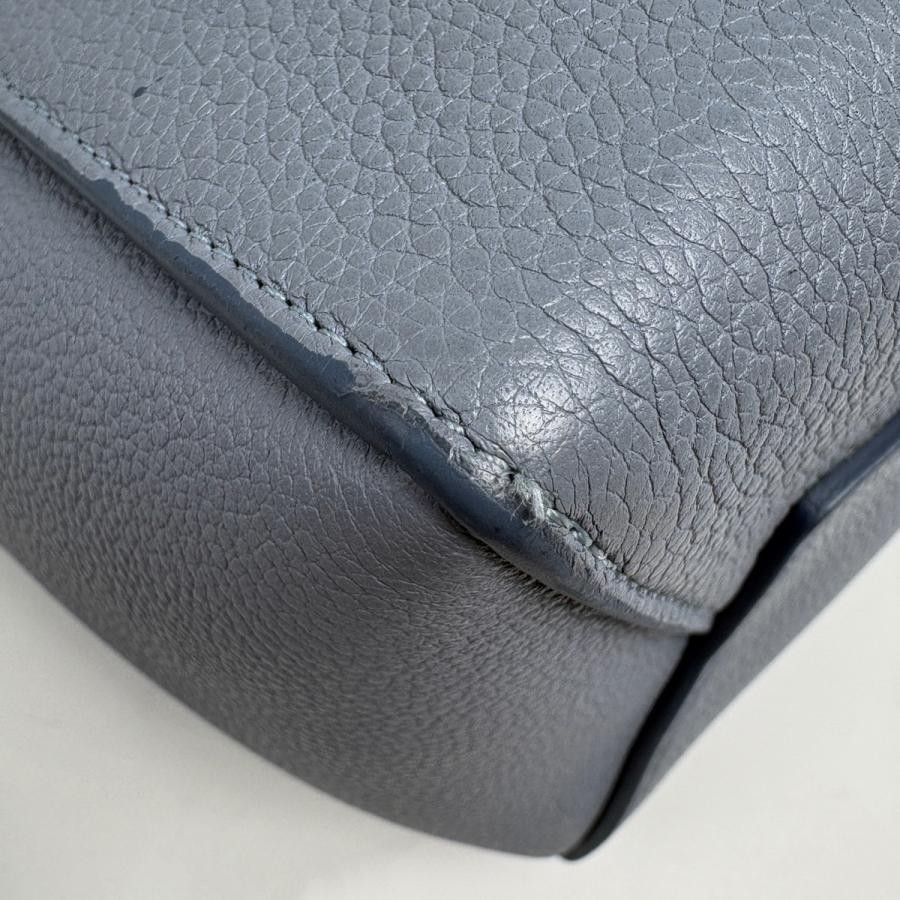 Celine Sangle Bucket Small Leather Blue Handbag #BS875