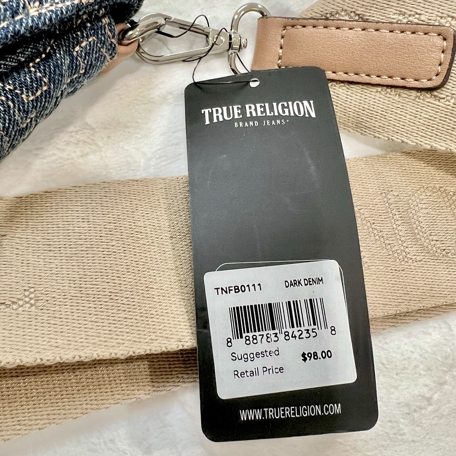 True Religion Denim Crossbody Bag Horseshoe Logo NWT Y2K Streetwear Coin Pouch