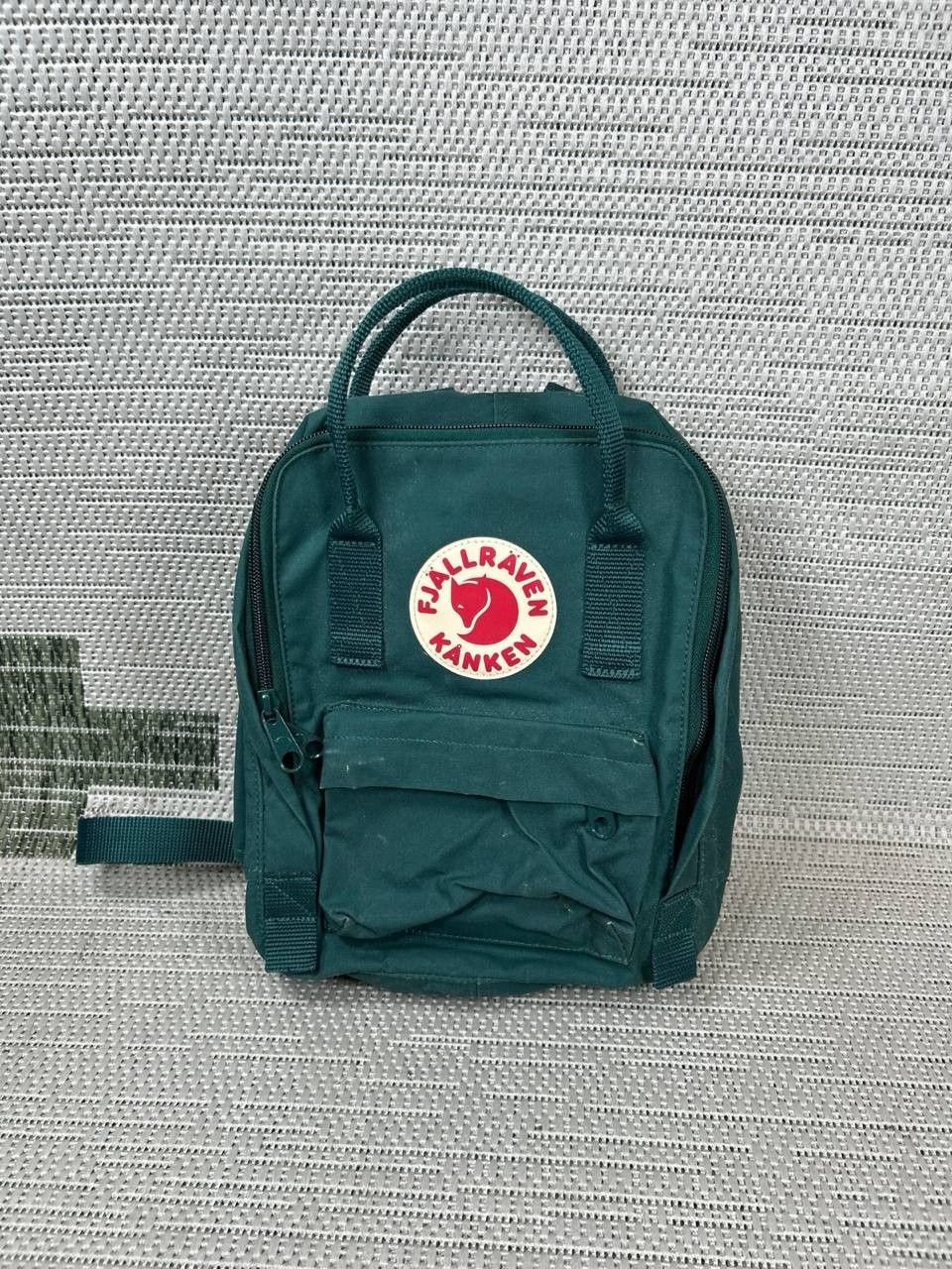 Fjallraven Backpack Kanken Mini Frost Green Laptop Sleeve Adjustable Shoulder