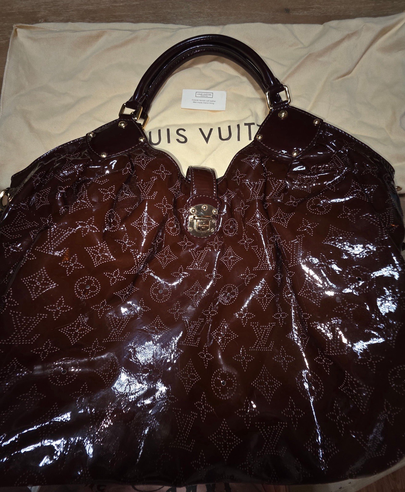 Louis Vuitton Mahina Surya HOBO XL – Dark Brown – Ships Same Day!