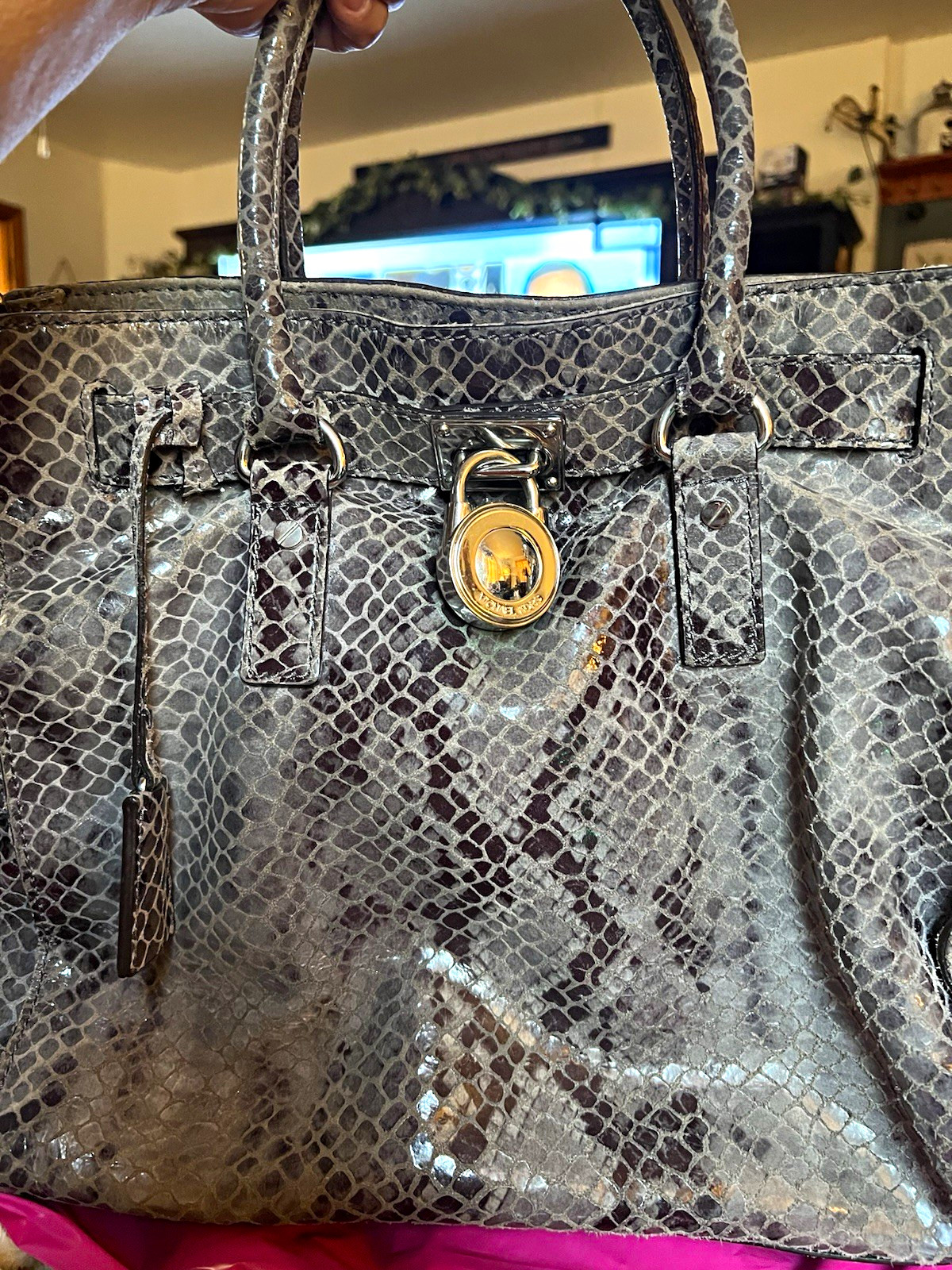 Michael Kors Hamilton Python Leather Snakeskin