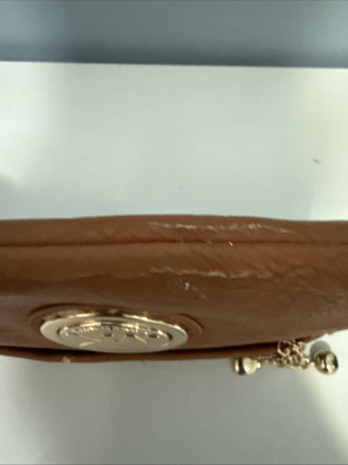 MKF Collection by Mia K. Tarren wristlet bag in Brown Top Zipper Doesn’t Work