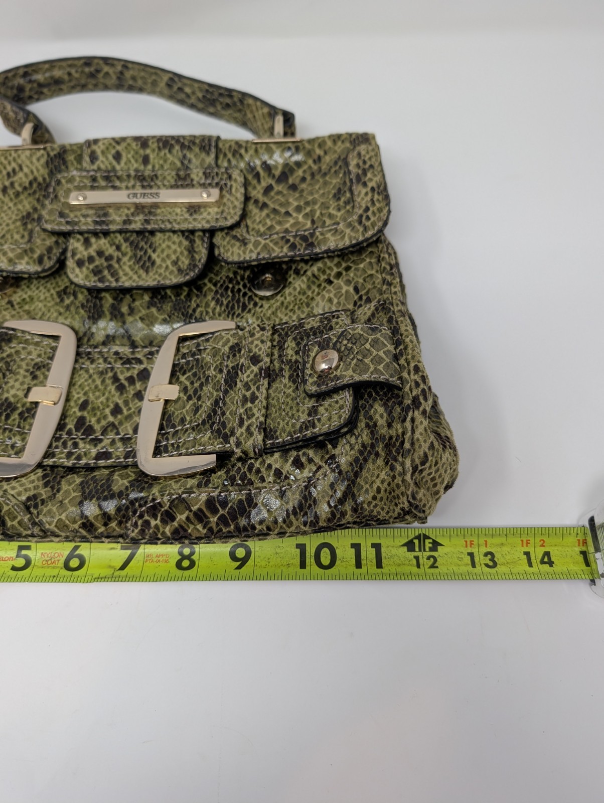 🔥RARE🔥 Vintage Y2K Guess Chunky Hardware Python/Snakeskin Shoulder Bag Purse