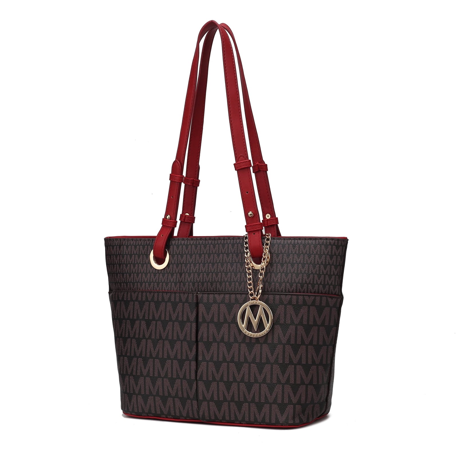 MKF Collection Lori Tote Shoulder Bag by Mia K Red Vegan Leather