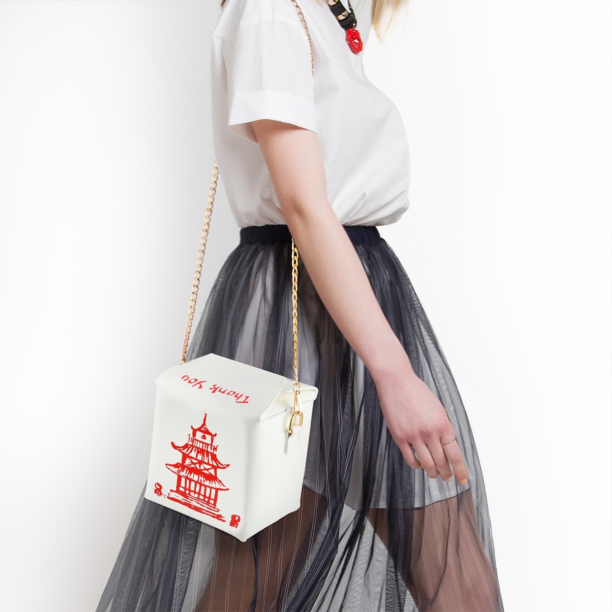 Shoulder Bags Chinese Takeout Box Purse Crossbody Bags for Women PU Totes