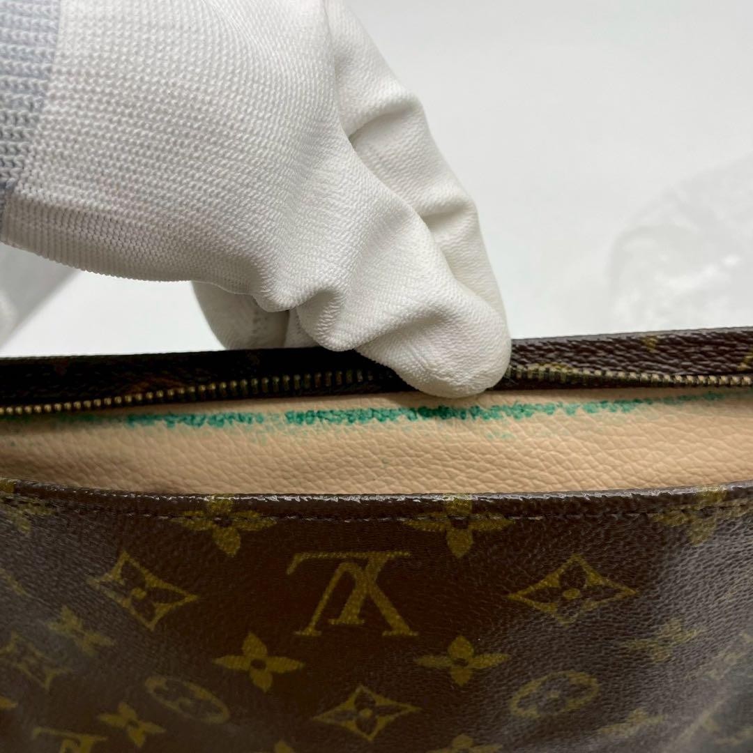 Louis Vuitton Monogram Poche Toile Clutch Bag Brown PVC Auth