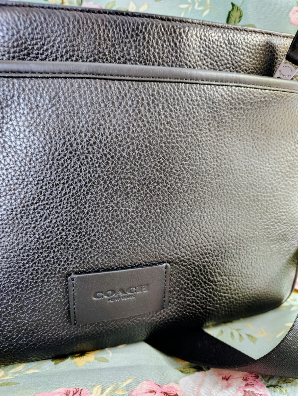 NWT Coach District Crossbody bag, black refined pebble leather, MSRP $378