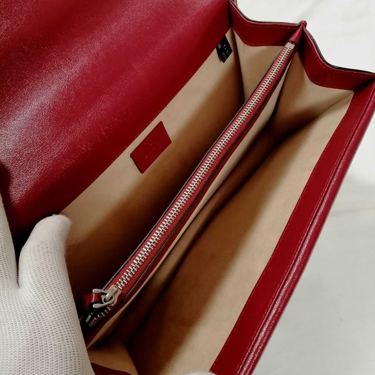 GUCCI Dionysus Chain Shoulder Bag Black Red Size Width 10.6 in Women 99