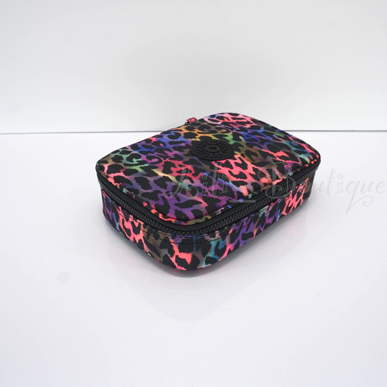 Kipling 100 Pens Case Pencil Accessory Polyester AC7252 Rainbow Jungle NWT $54