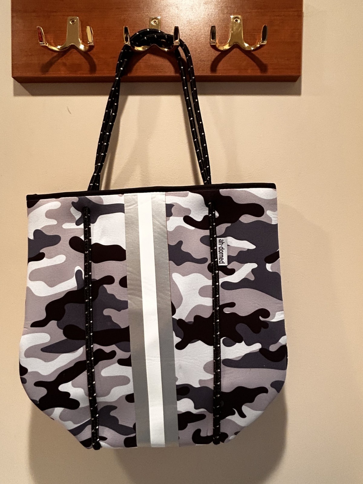 ah-dorned tote appprox 14″x14″ plus clutch