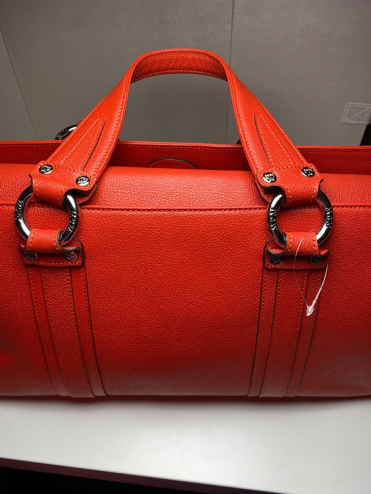 MCM Boston bags women Vibrant RED.Pre Owned Beautiful Classic MCM Bag Y2K style
