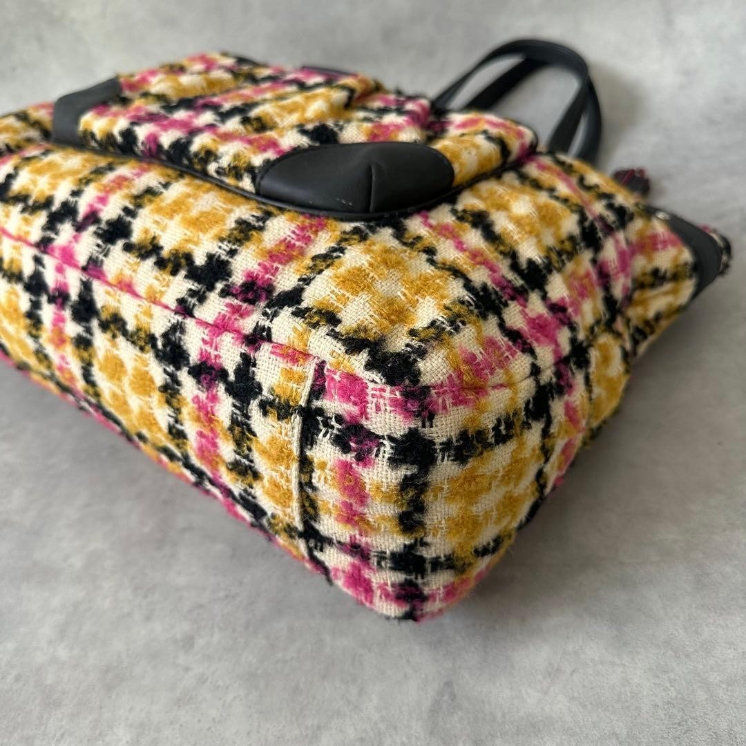 COACH Check Daisy Wool Emma Tote bag