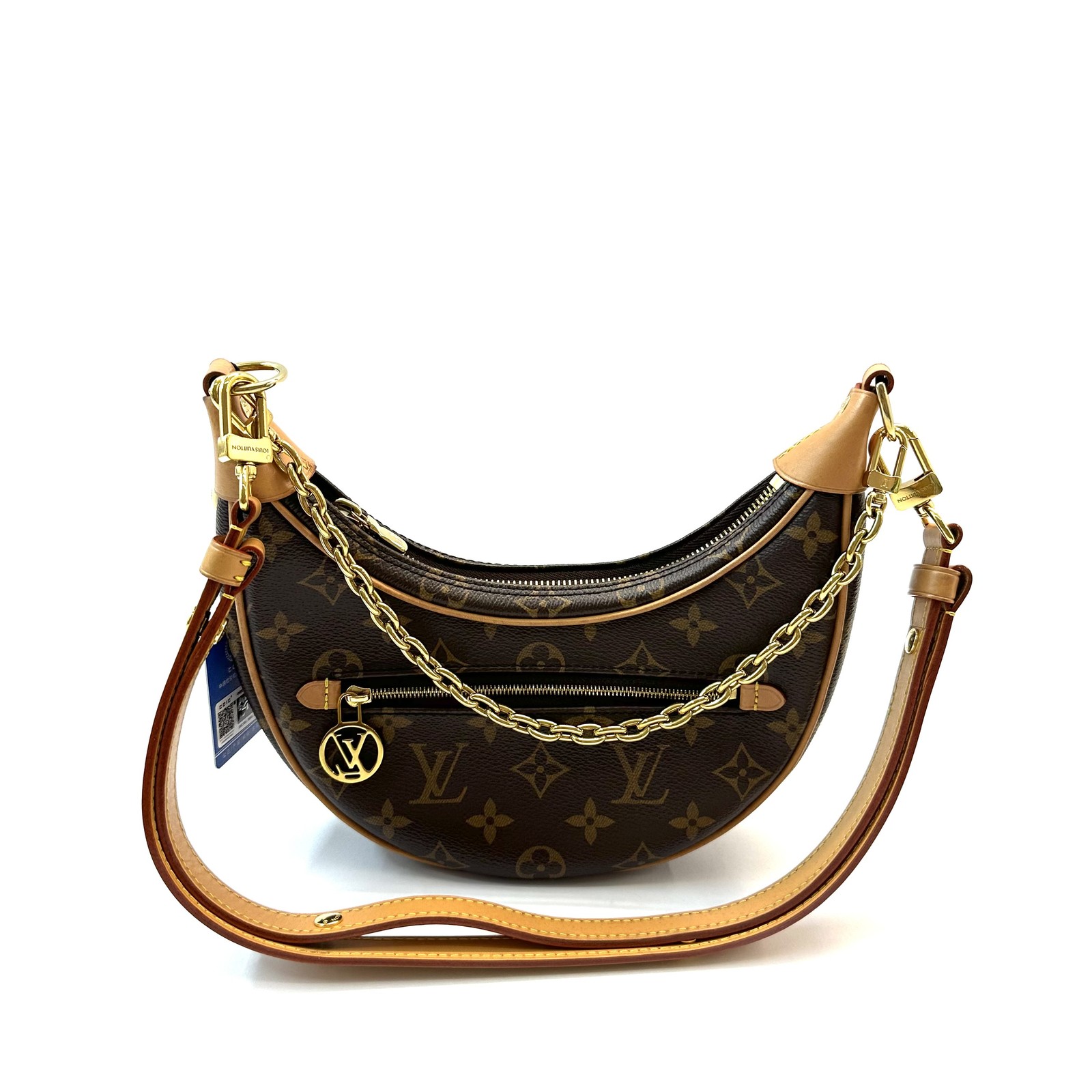 Louis Vuitton Monogram Normal Size Dark Brown Coated Canvas Shoulder Crossbody B