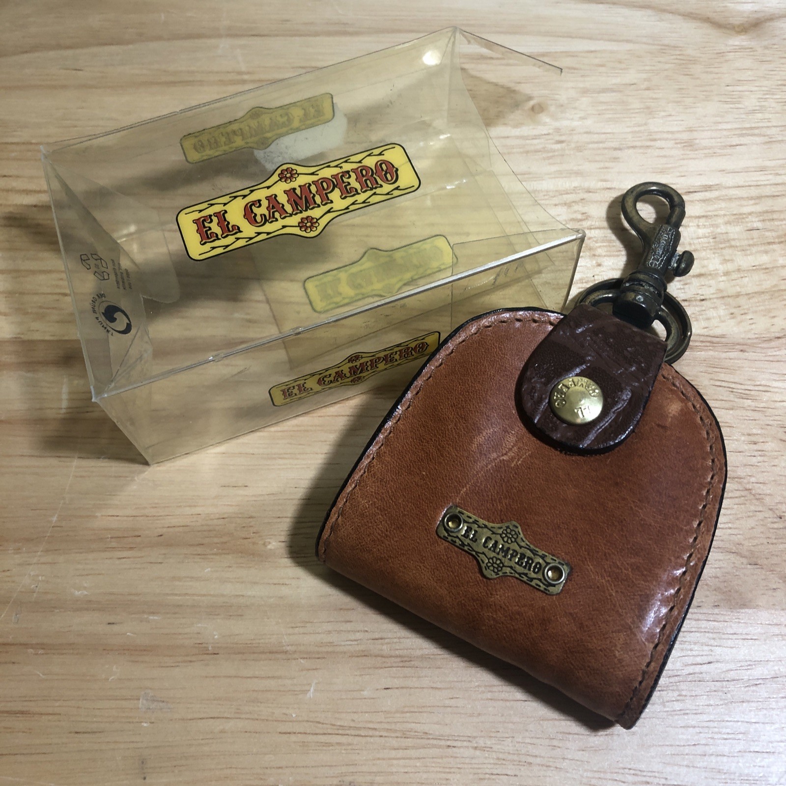 El Campero Keychain Zippered Wallet Pouch Italy Leather Snap