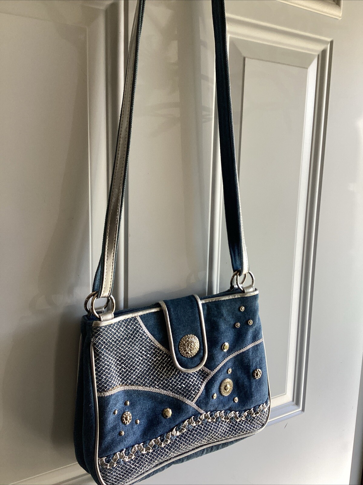 Vtg. Warren Reed Women’s Denim/ Silver Faux Leather