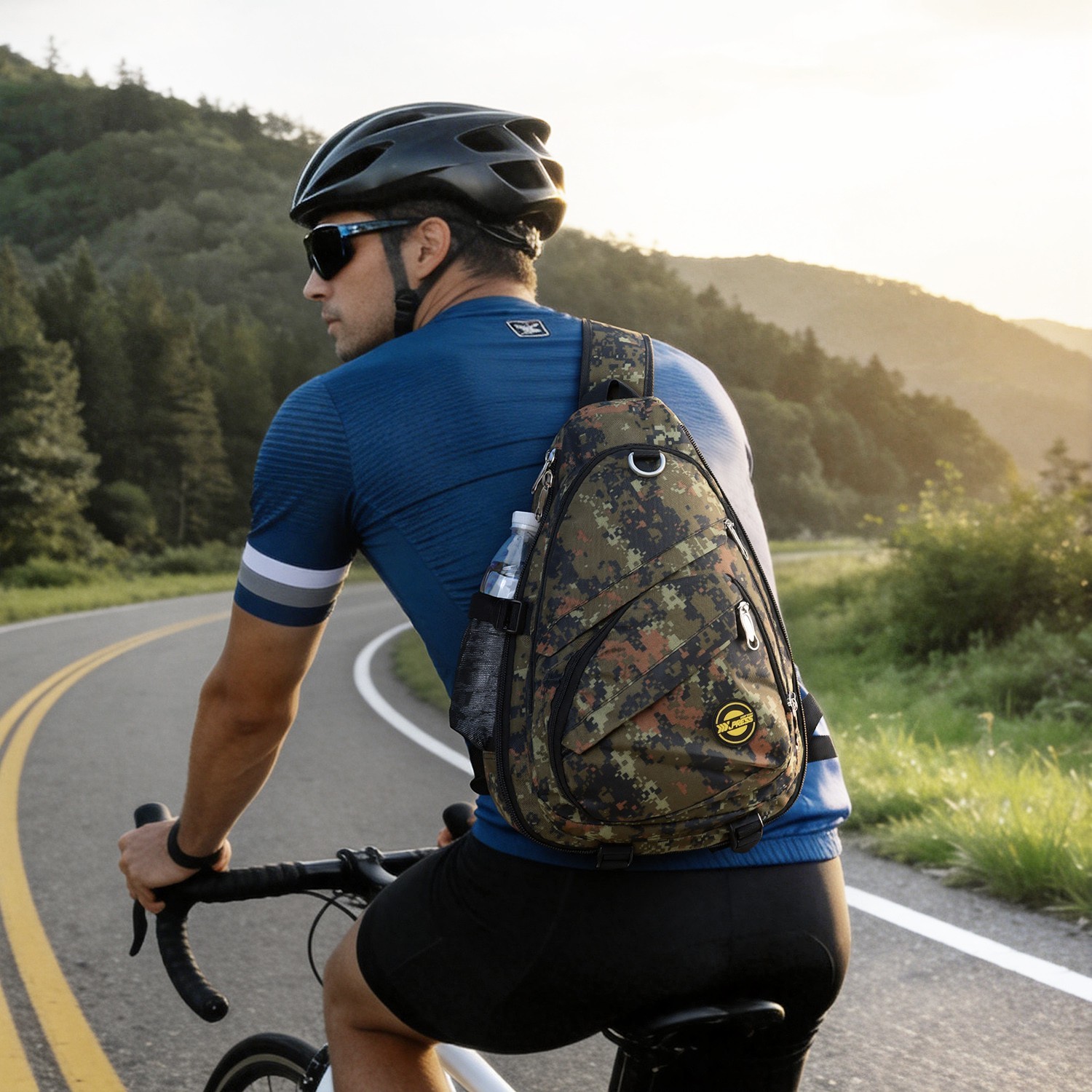 Crossbody Sling Backpack Concealed Carry Shoulder Bag for Hiking Cycling Camping