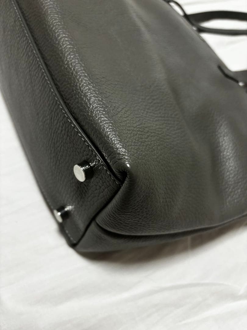 Sergio Rossi Gray Leather Tote Bag, 25x45cm, Excellent Condition