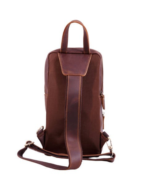 Premium Crazy Horse Leather Sling Bag, Multifunction Crossbody Chest Daypack