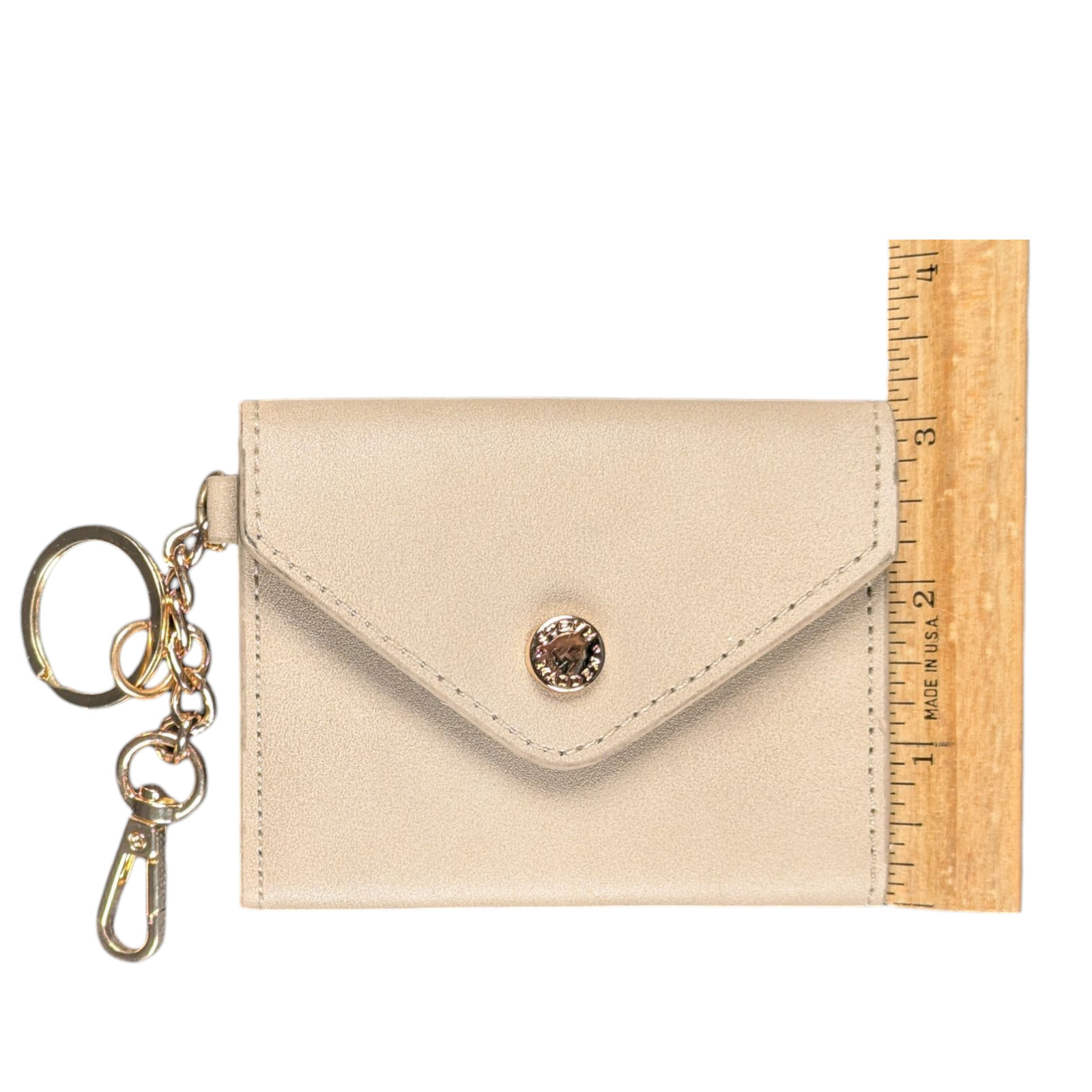 Steve Madden Beige Bag Charm Keyring Wallet for the Bgemma Mini Backpack