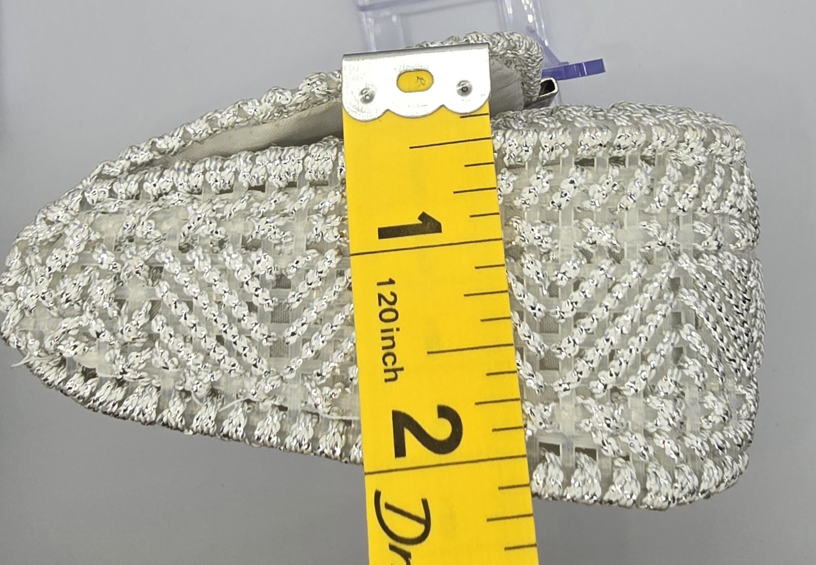 Off White Sparkle Clutch Purse