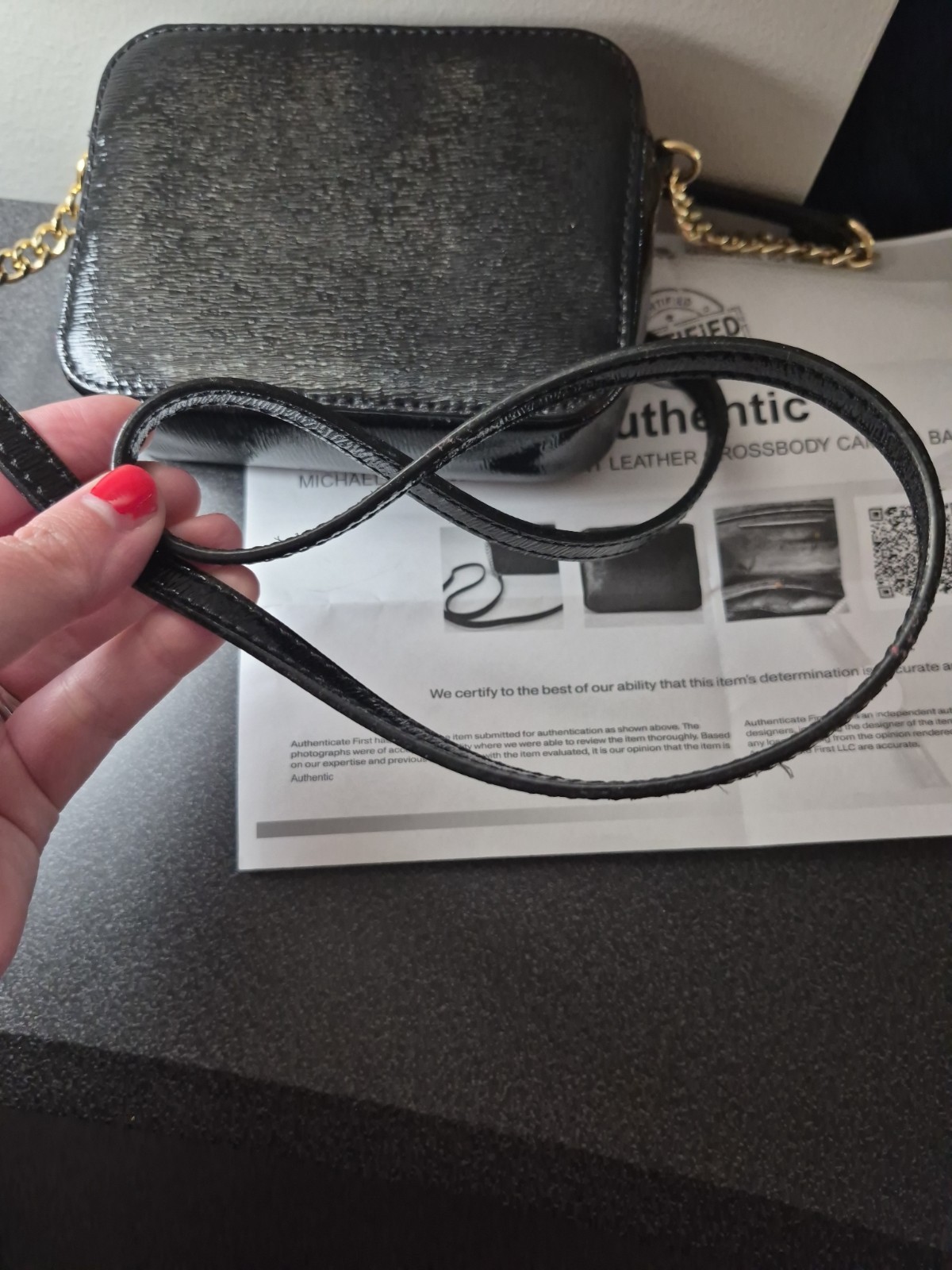 Michael Kors Patent Leather Camera Crossbody