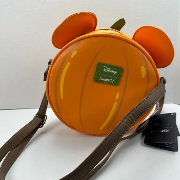 Loungefly Mickey Mouse Glow-In-The-Dark Pumpkin Crossbody Bag