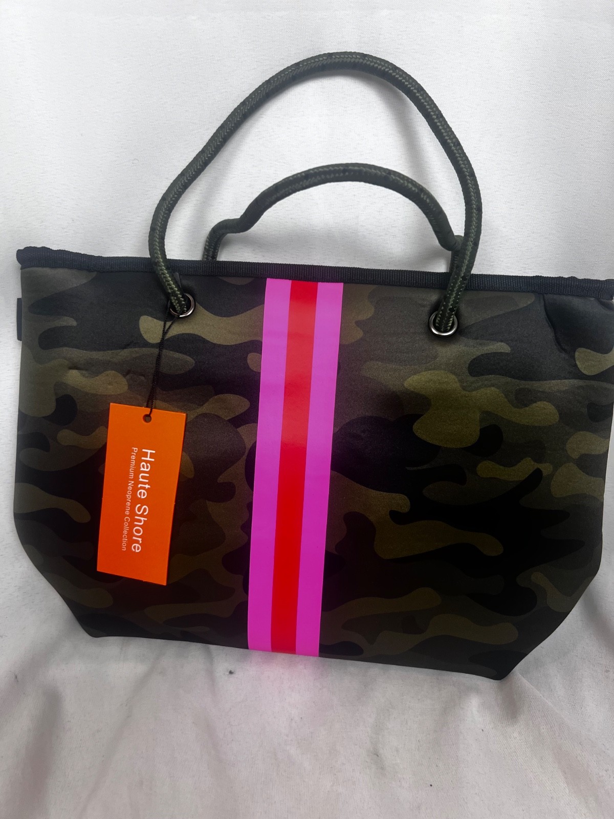 HAUTE SHORE neoprene tote bag purse Greyson with pouch NEW
