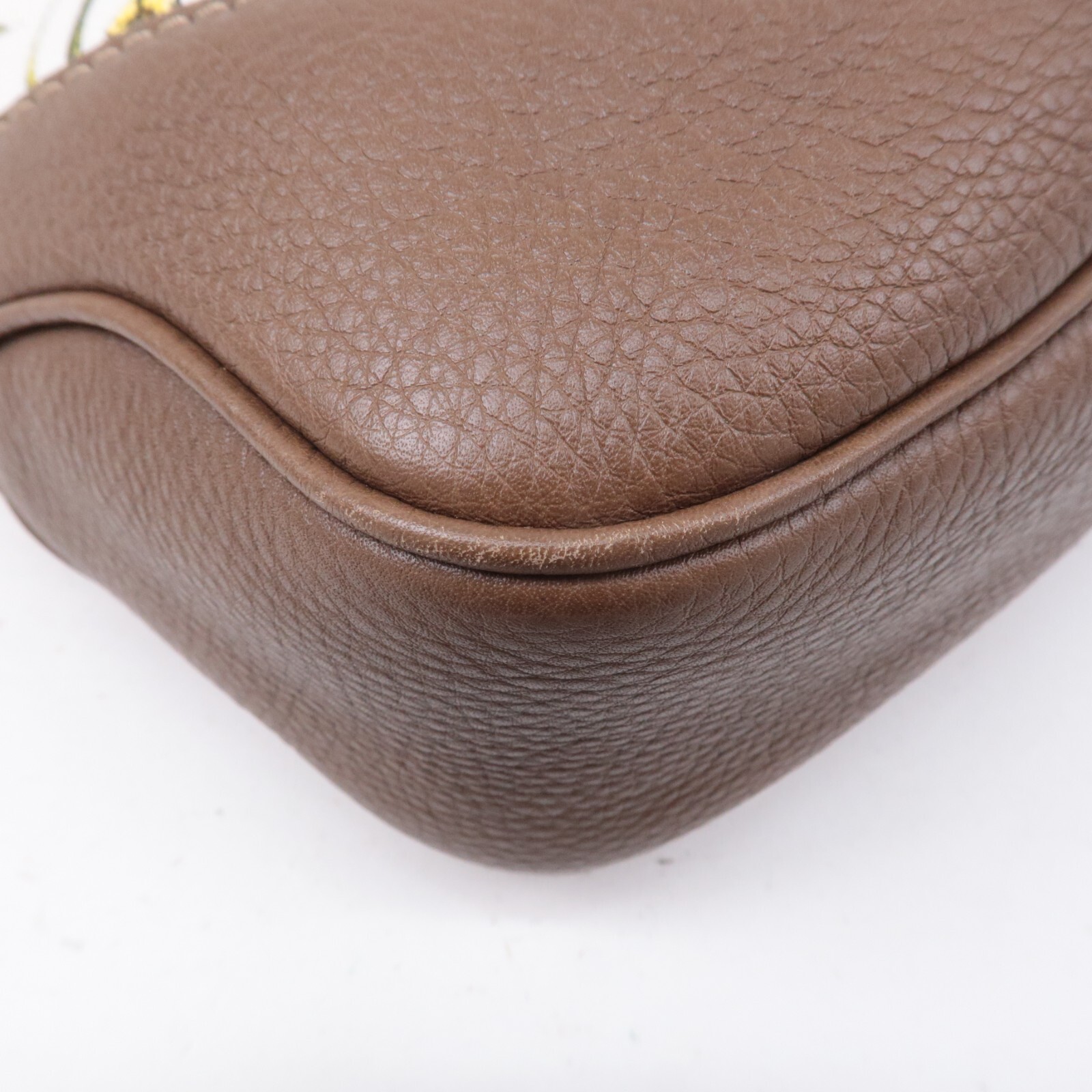 GUCCI New Jackie Flora Shoulder Bag Canvas Leather 277520 Auth Used