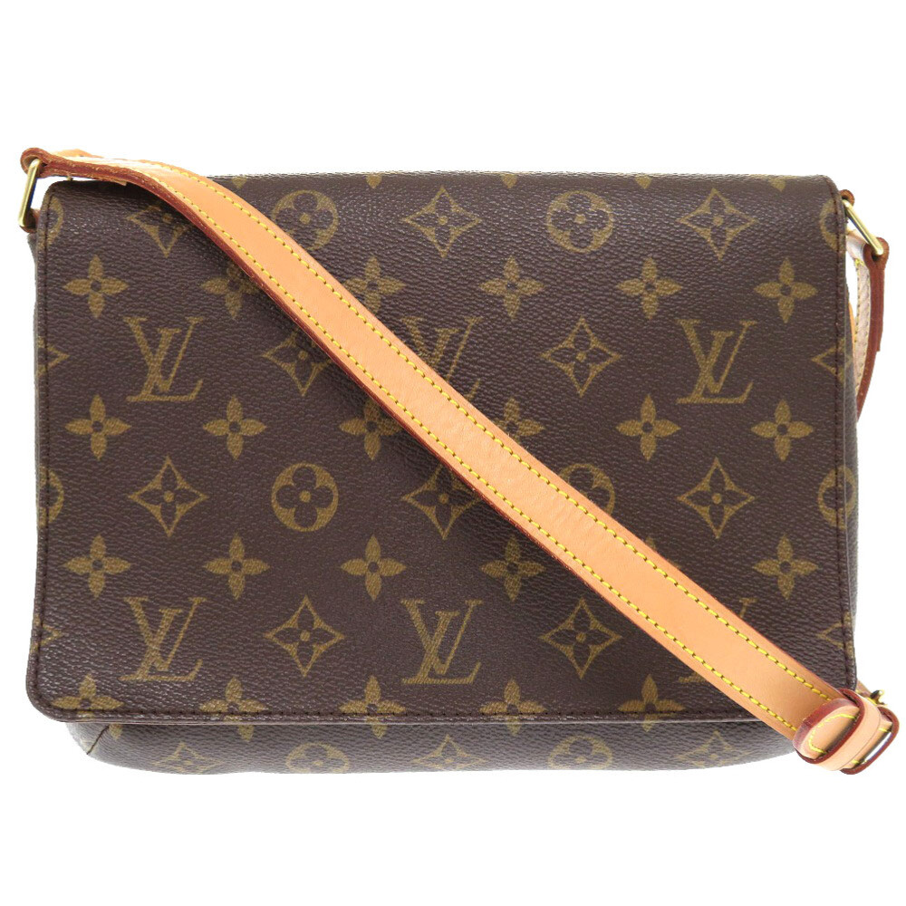 AUTHENTIC LOUIS VUITTON M51388 Monogram Musette Tango long strap Shoulder Bag