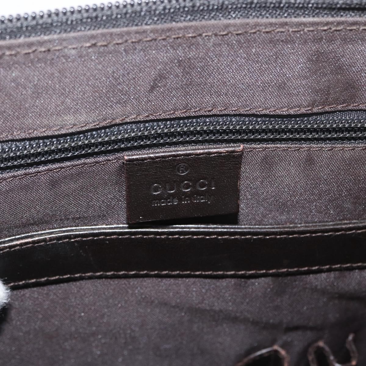 GUCCI GG Canvas Business Bag Beige Silver 015 3707 Auth gh1806