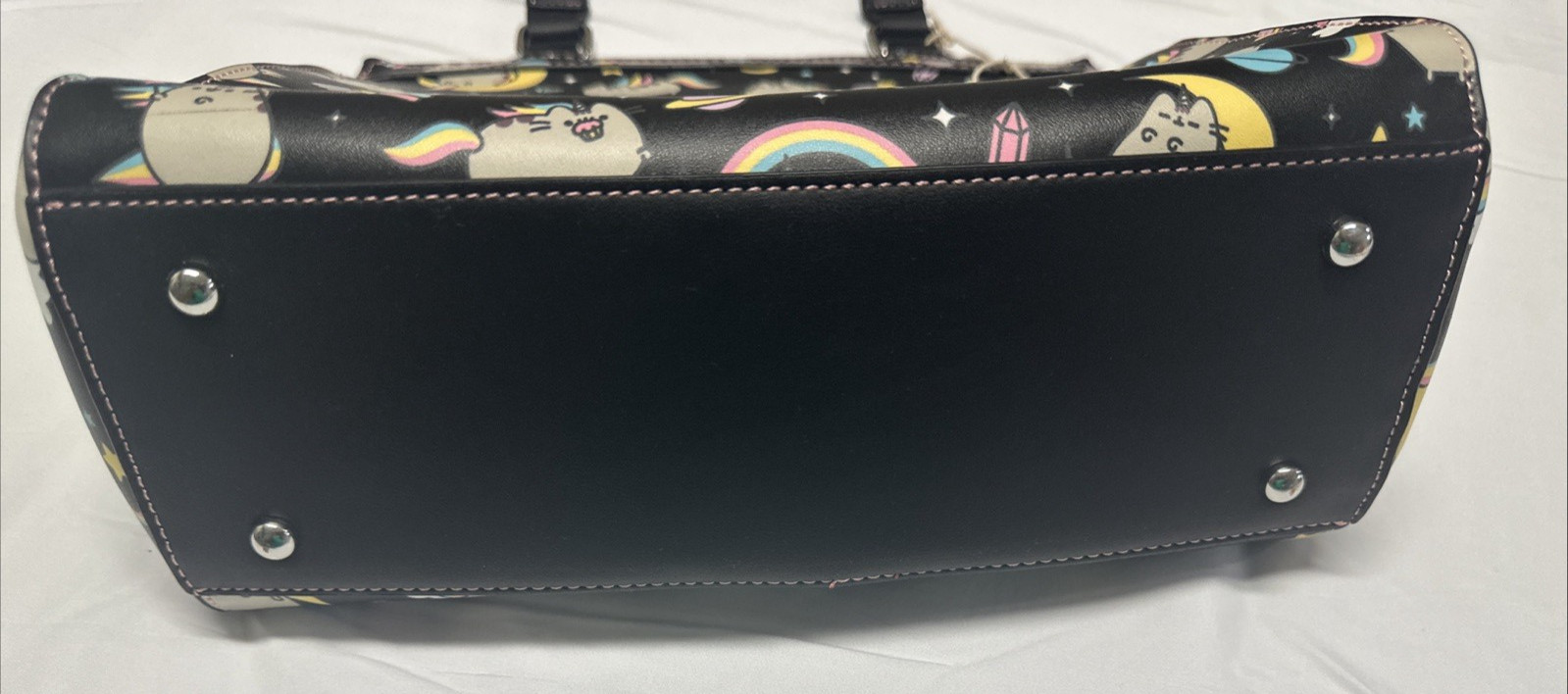 Loungefly X Pusheen Rainbow Unicorn Crossbody Handbag Black RARE MINT