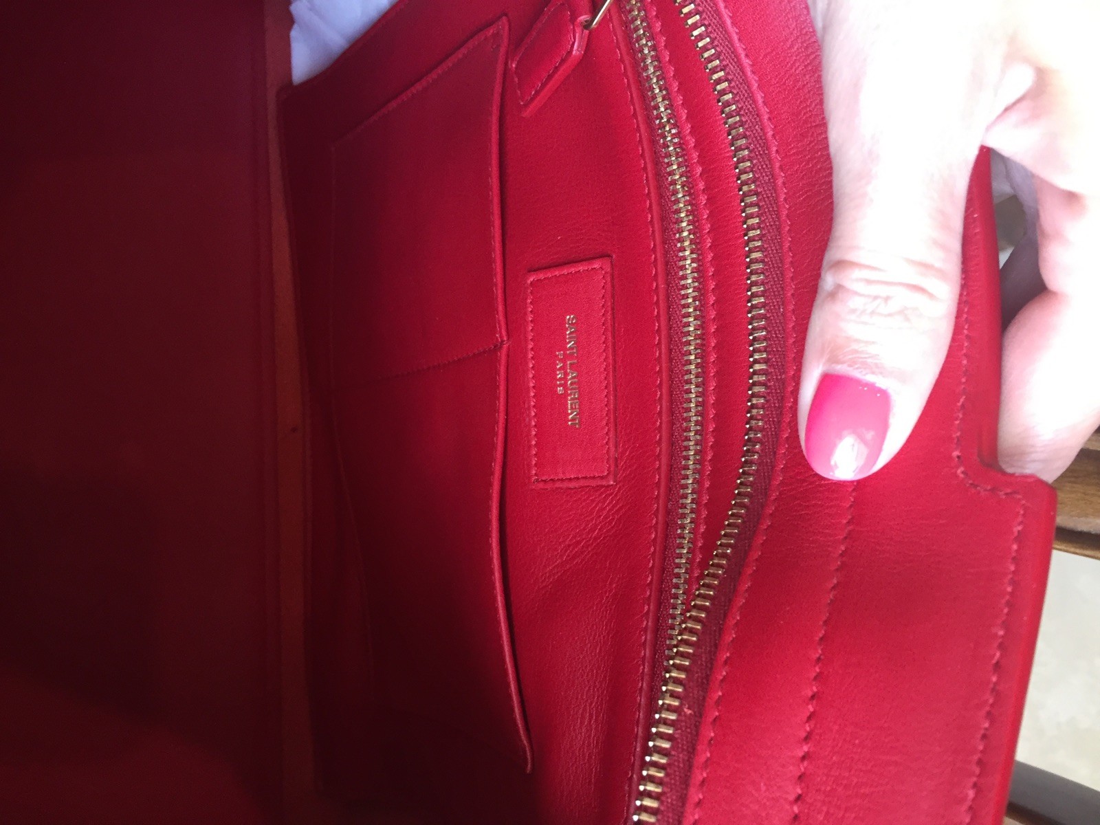 Yves Saint Laurent Red Ligne Y Satchel NWT