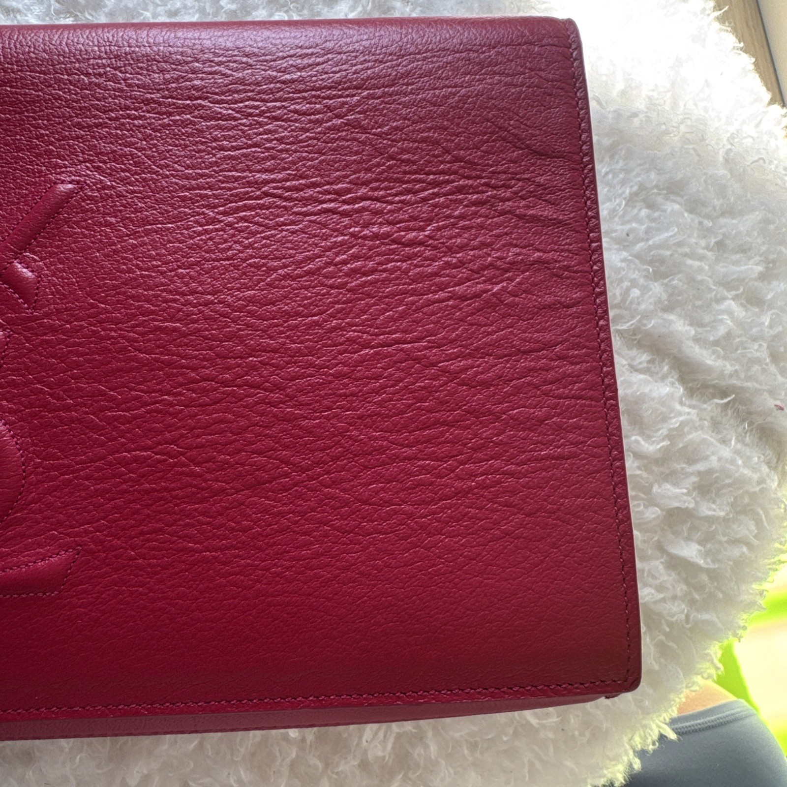 AUTH YVES SAINT LAURENT BELLE DE JOUR ENVELOPELARGE CLUTCH PINK YSL