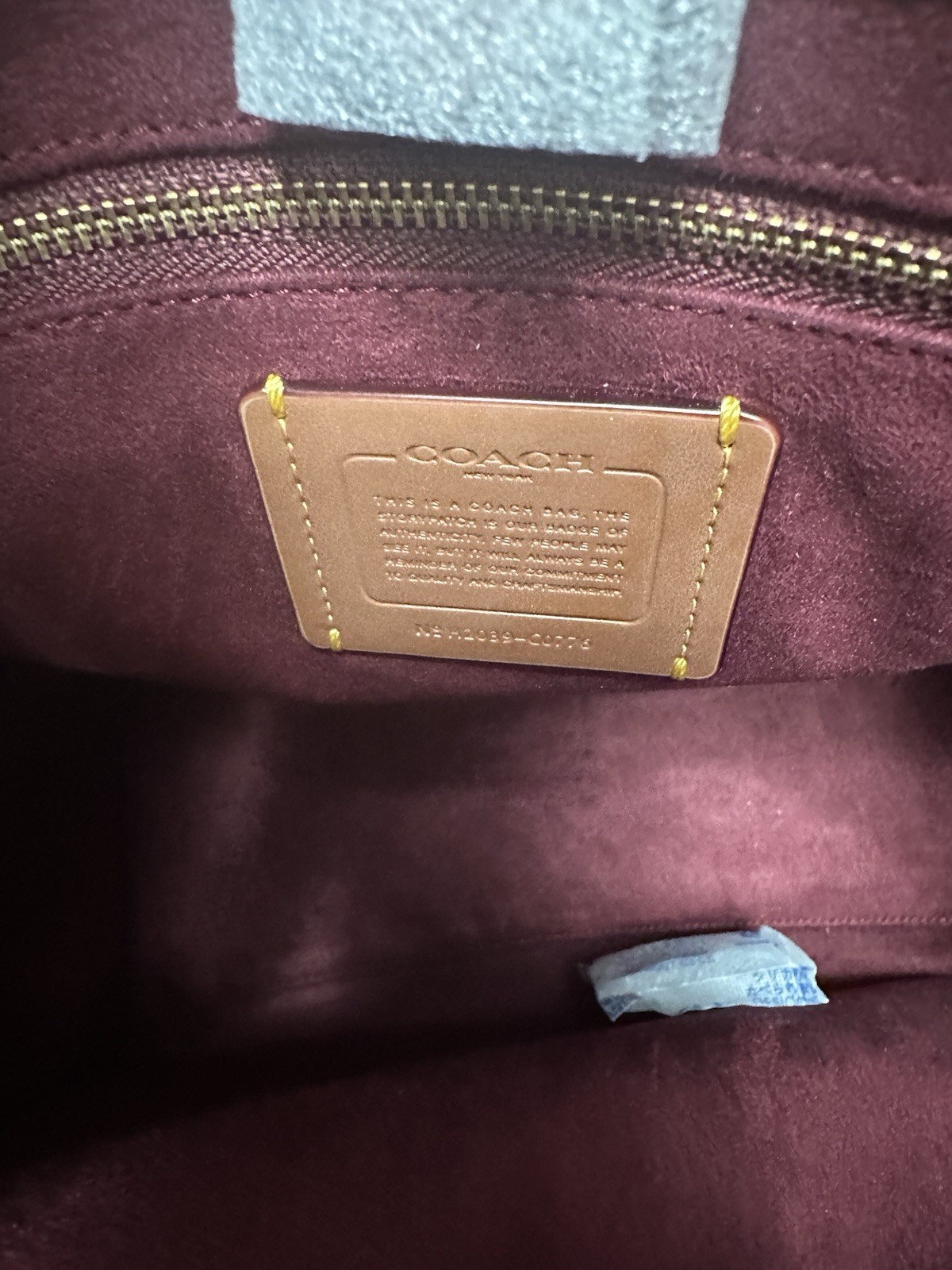 COACH CO766 Truffle Rust Carriage & Signature Coated Canvas Tote B4 B4SlO