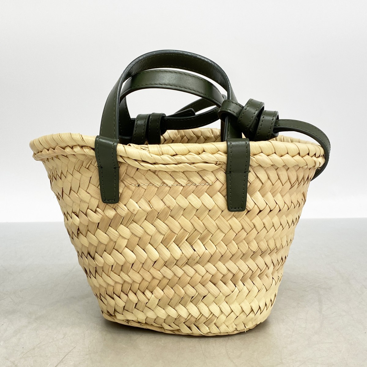 Auth [6fb3159] CELINE Handbag Triomphe Panniers Raffia Beige 2 way bag [Pre-…