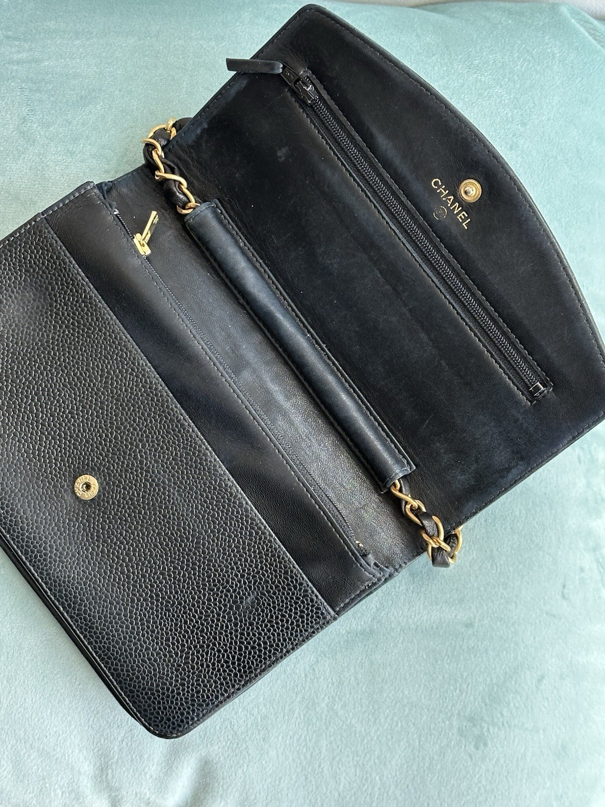 CHANEL Classic WOC Caviar Black Gold Hardware 9Series Vintage