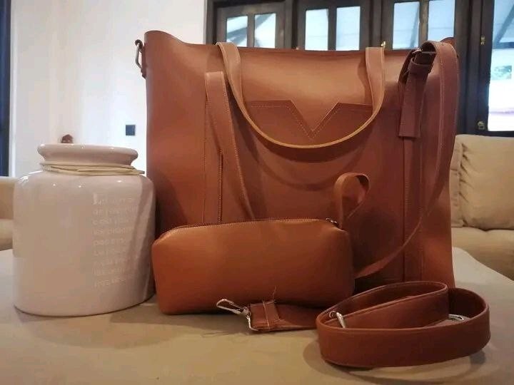 Women Handbag Fashionable Synthetic Lather Handmade With Mini Wallet Sri Lanka