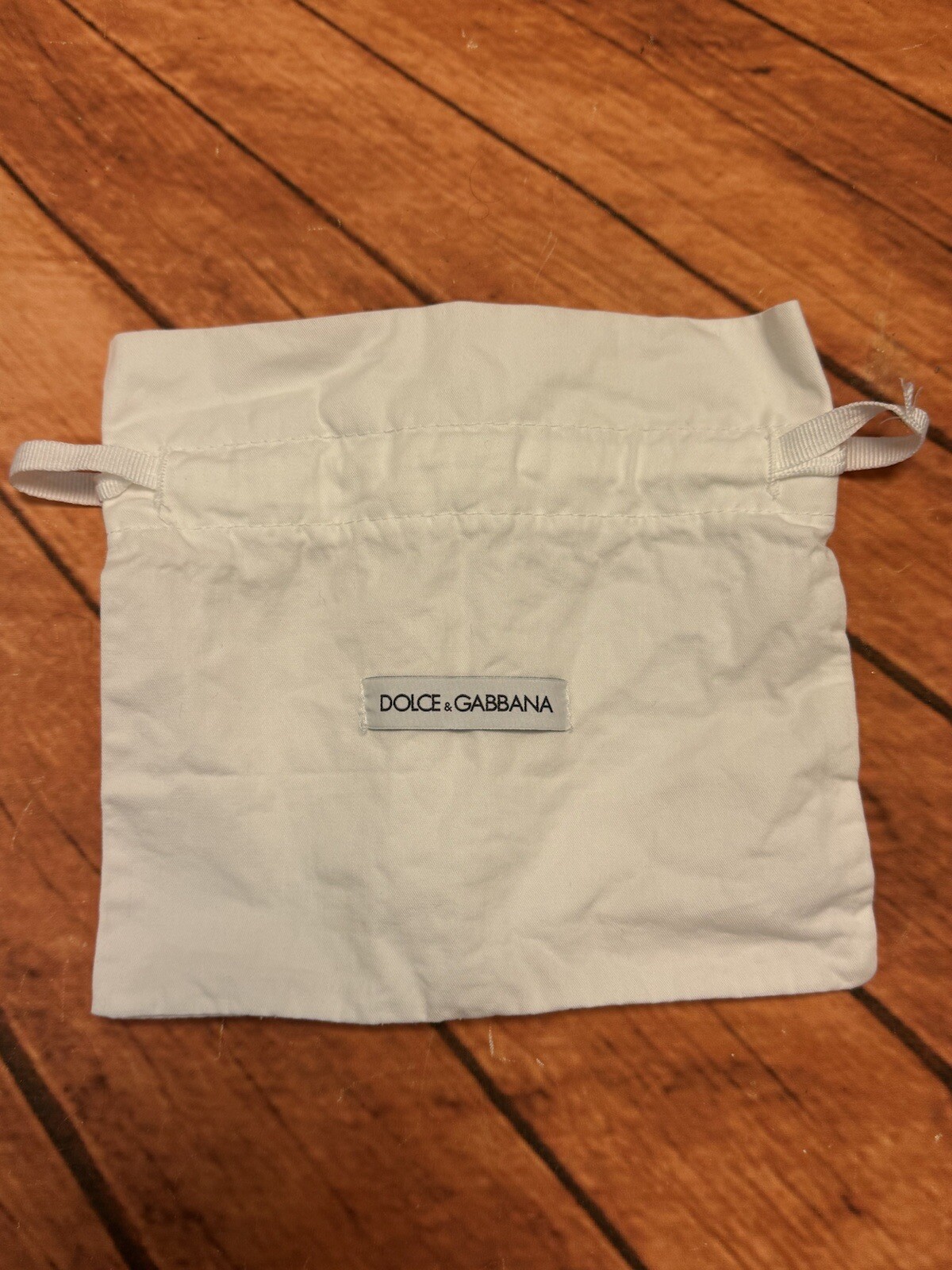 Dolce & Gabbana White Small Dustbag 7.75in*7.25in Pre Owned