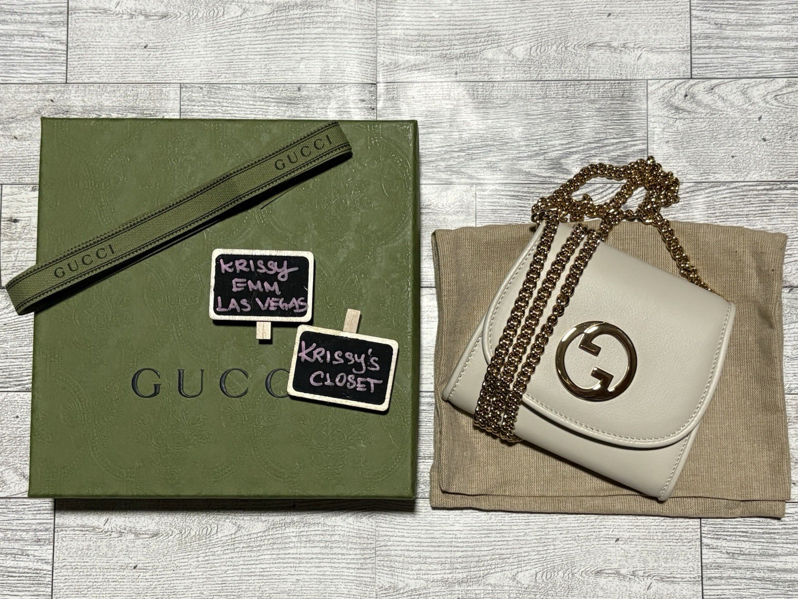 💋💋💋 New in Box Gucci Blondie Medium Chain Wallet – Complete Inclusion